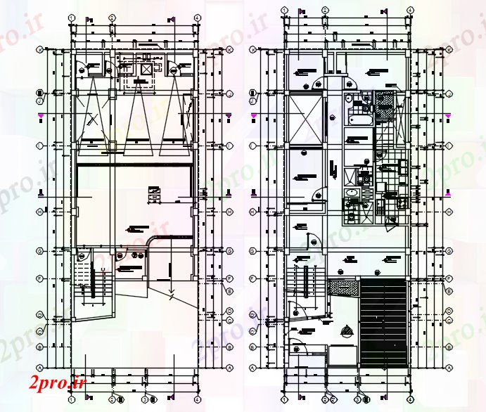 دانلود نقشه مسکونی  ، ویلایی ، آپارتمان  طرحی معماری آپارتمان   790mtr X 1995mtr  (کد86300)