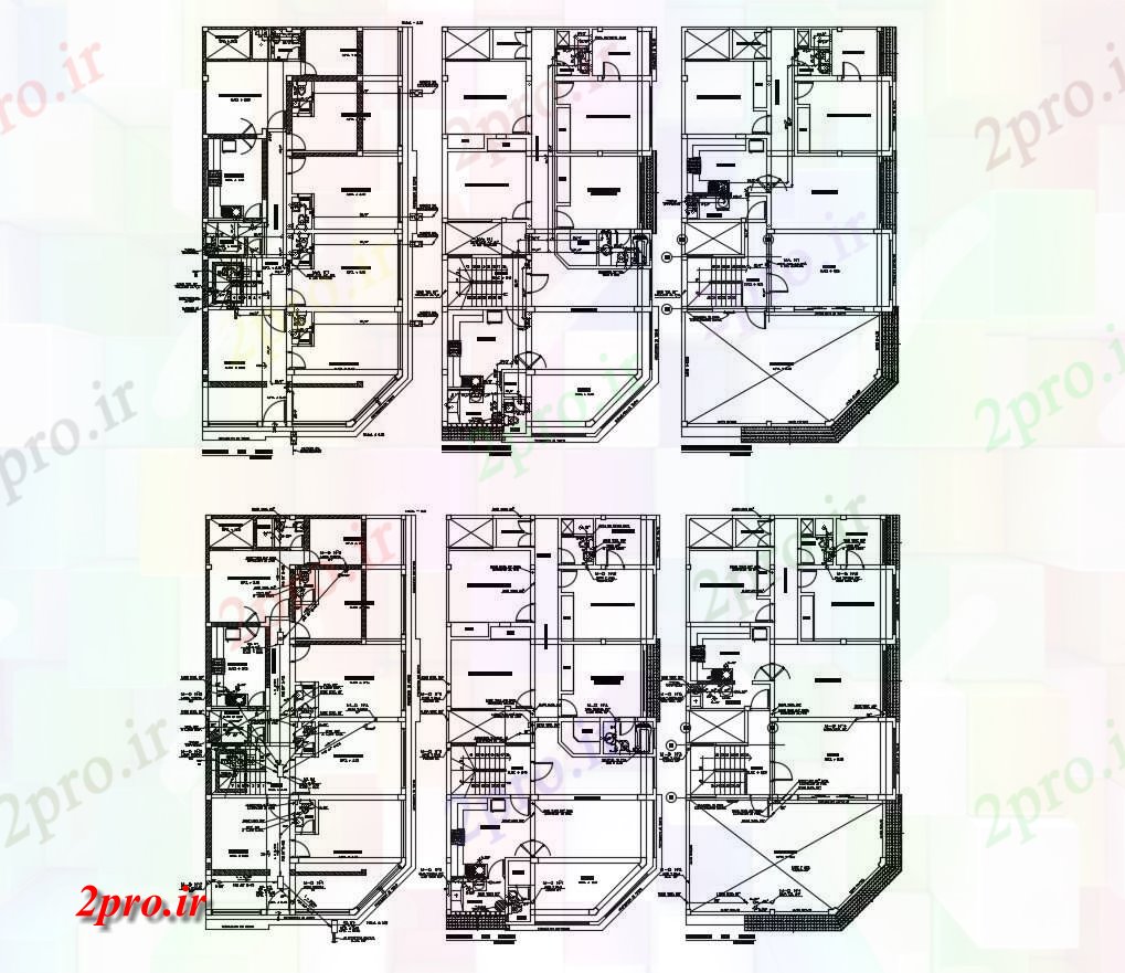 دانلود نقشه مسکونی ، ویلایی ، آپارتمان طراحی خانه مسکونی 10 در 20 متر (کد86308)