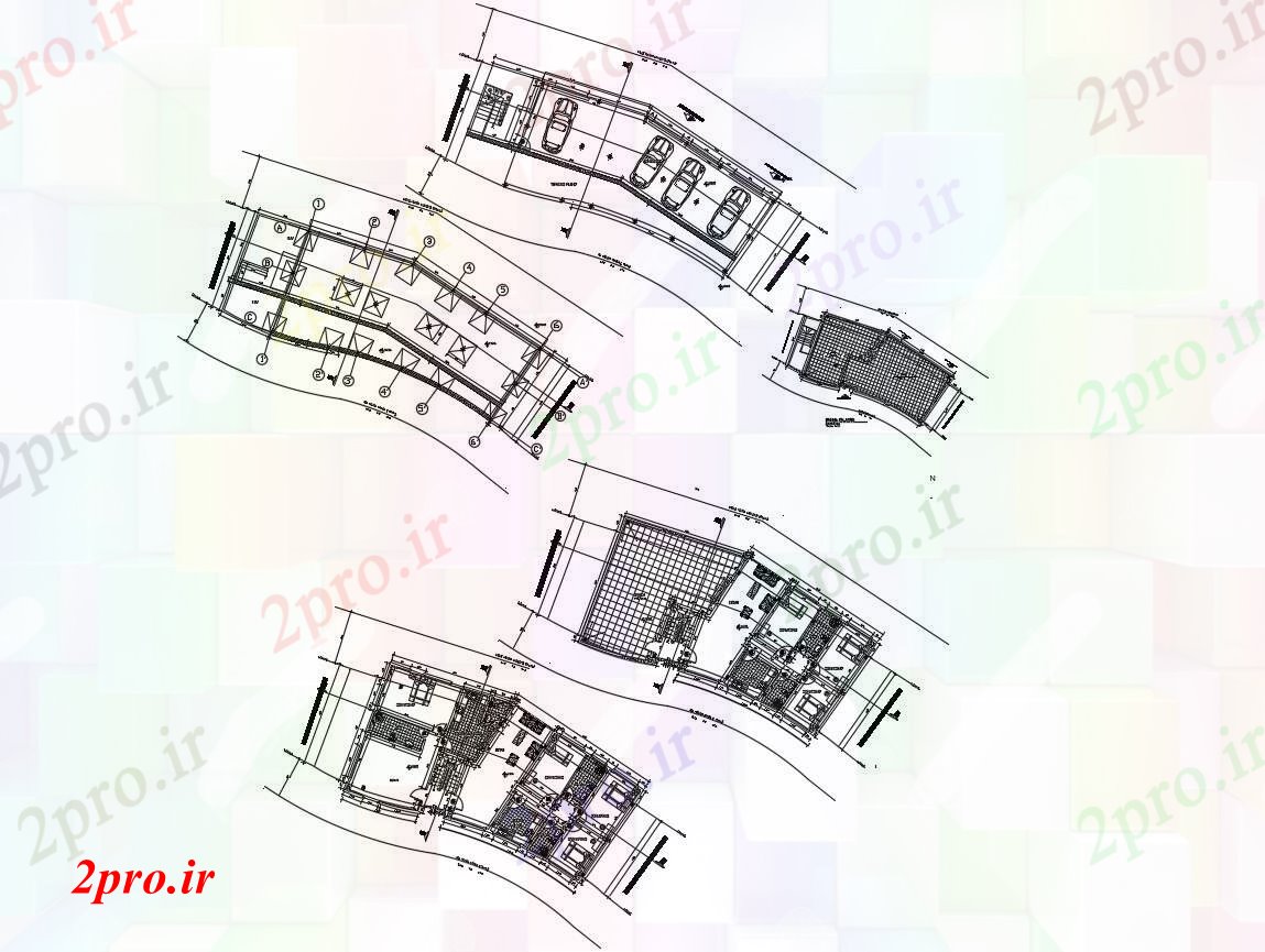 دانلود نقشه مسکونی  ، ویلایی ، آپارتمان    آپارتمان   مسکونی (کد86383)