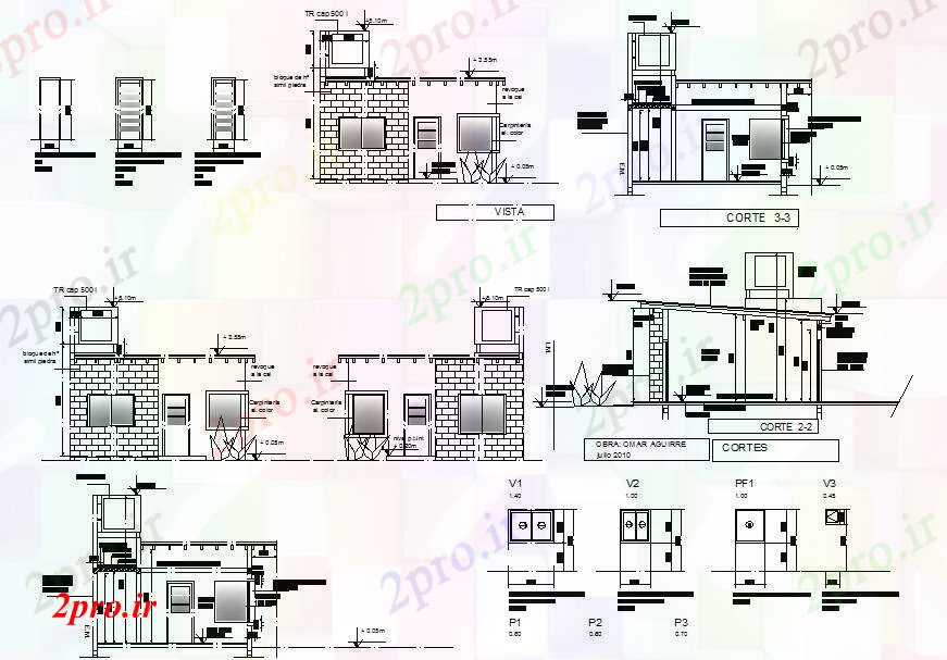 دانلود نقشه مسکونی ، ویلایی ، آپارتمان نماات آپارتمان ودیو 16 در 40 متر (کد86398)