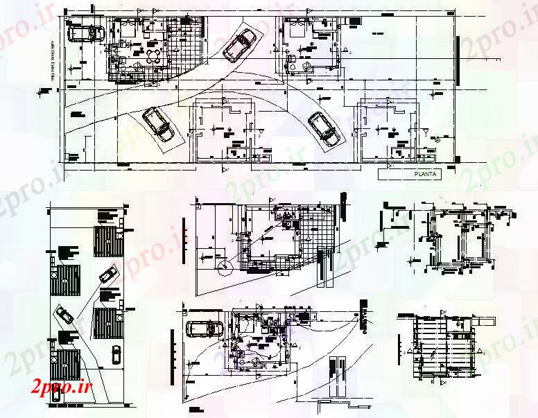 دانلود نقشه مسکونی ، ویلایی ، آپارتمان اتوکد از آپارتمان ودیو 16 در 40 متر (کد86399)