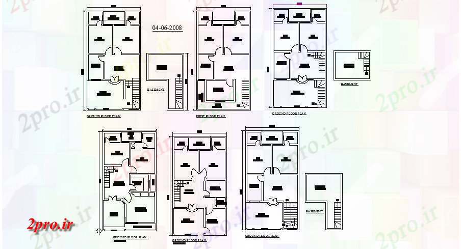 دانلود نقشه مسکونی ، ویلایی ، آپارتمان طرحی طبقه از خانه مسکونی 27'00 '' X 50'0 '' با ابعاد جزئیات 31 در 49 متر (کد86407)