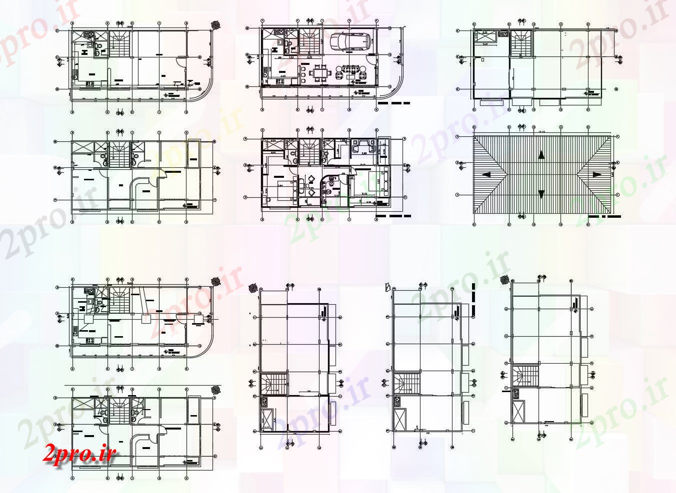 دانلود نقشه مسکونی ، ویلایی ، آپارتمان طرحی طبقه از خانه 1200mtr X 600mtr با ابعاد جزئیات 6 در 12 متر (کد86530)