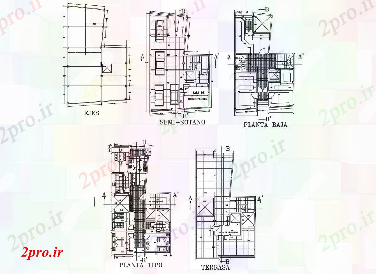 دانلود نقشه مسکونی ، ویلایی ، آپارتمان طرحی معماری خانه 1010mtr X 1665mtr با ابعاد جزئیات 10 در 17 متر (کد86566)