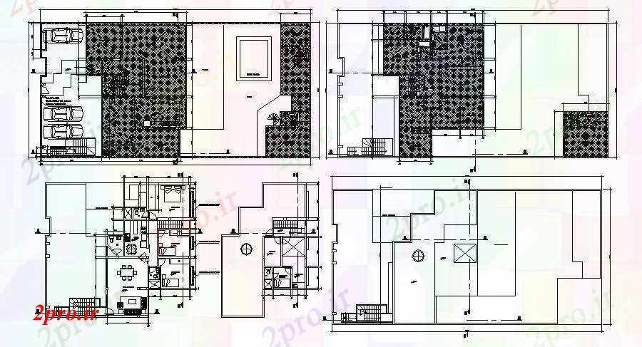 دانلود نقشه مسکونی ، ویلایی ، آپارتمان طرحی معماری طراحی خانه با ابعاد جزئیات 15 در 30 متر (کد86647)
