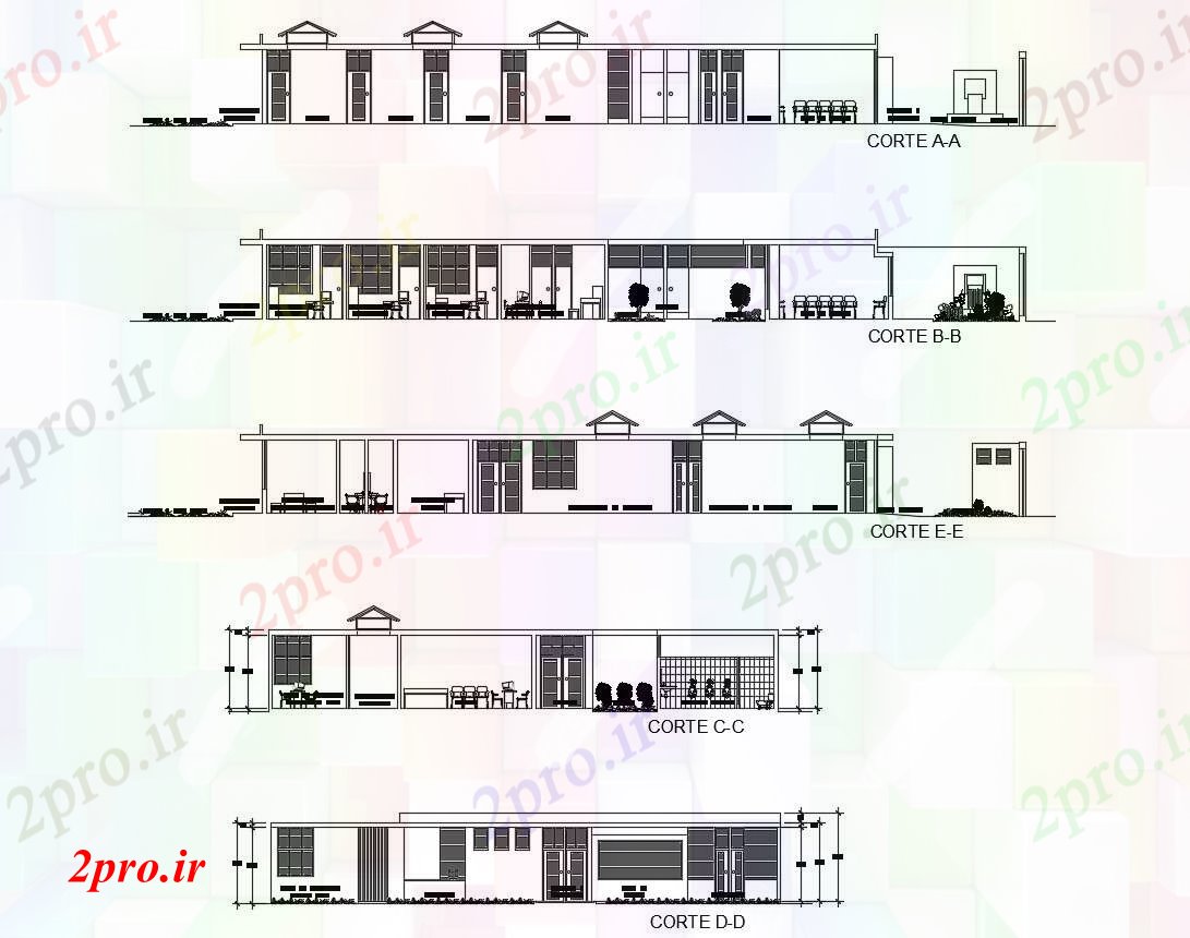 دانلود نقشه بیمارستان - درمانگاه - کلینیک از بخش های مرکز بهداشت 21 در 31 متر (کد86668)