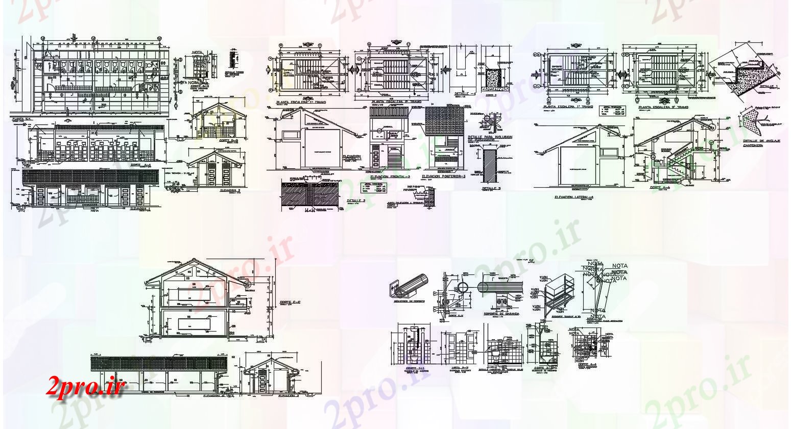 دانلود نقشه دانشگاه ، آموزشکده ، مدرسه ، هنرستان ، خوابگاه - مدرسه 8 در 24 متر (کد86669)