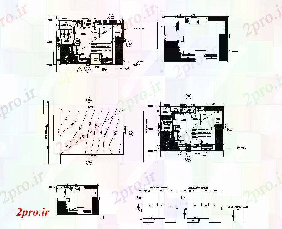 دانلود نقشه خانه های کوچک ، نگهبانی ، سازمانی - اتوکد از ویلا (کد86707)