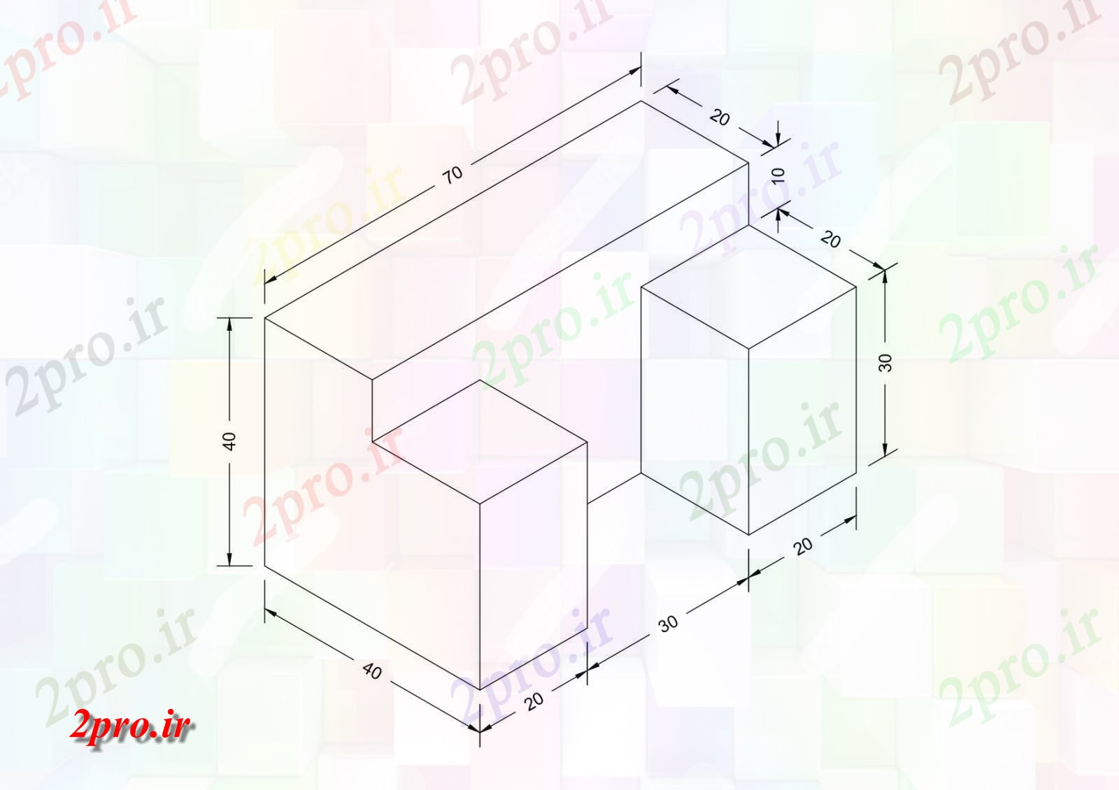 دانلود نقشه مسکونی  ، ویلایی ، آپارتمان   ایزومتریک (کد86720)