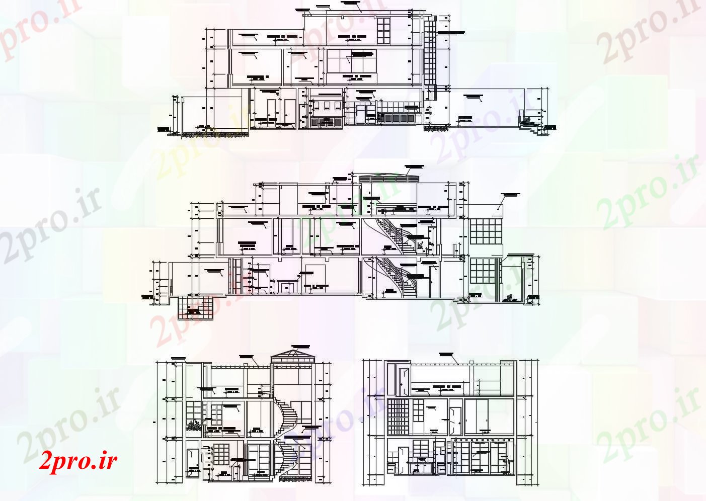 دانلود نقشه مسکونی  ، ویلایی ، آپارتمان  اتوکد از یک خانه مسکونی با ابعاد جزئیات (کد86773)