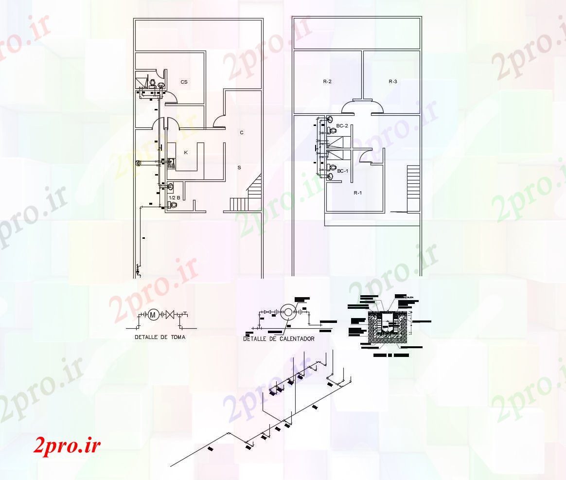 دانلود نقشه خانه های کوچک ، نگهبانی ، سازمانی - طرحی معماری از طراحی ویلا با ابعاد جزئیات (کد86839)