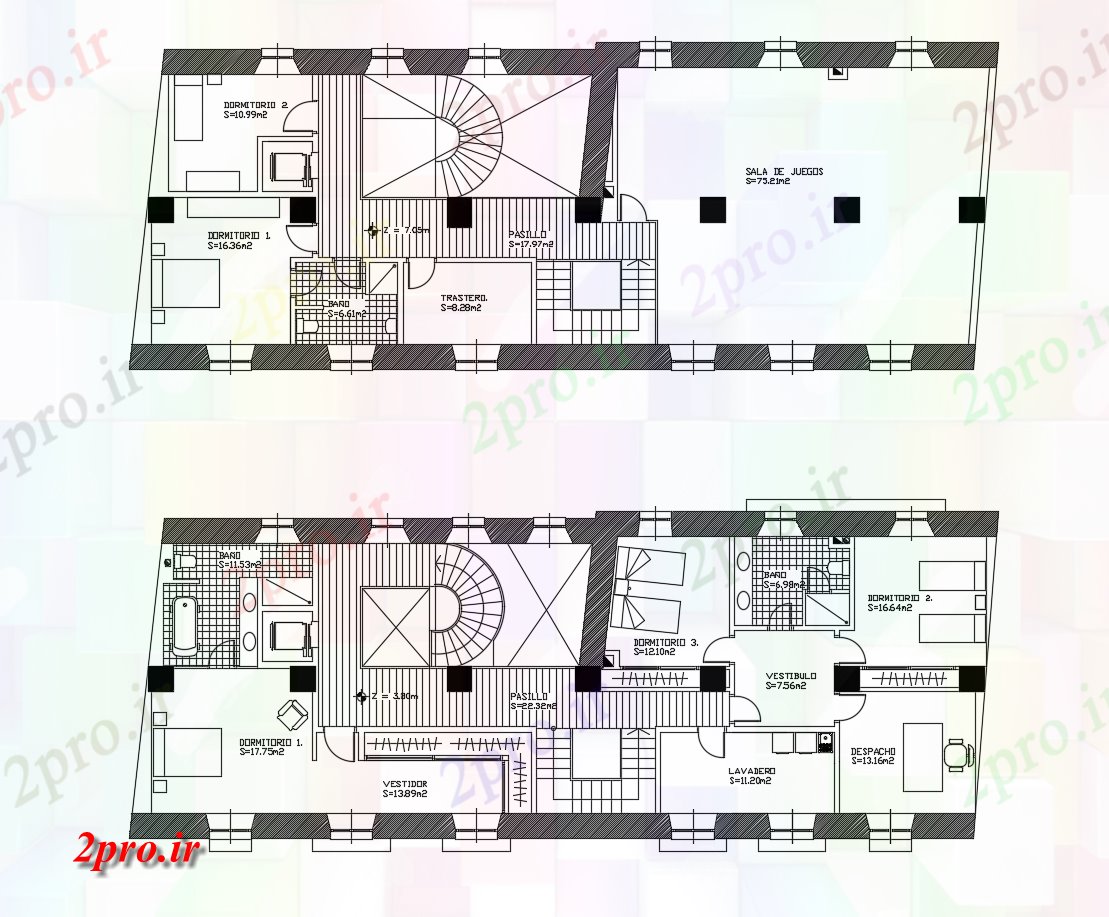 دانلود نقشه مسکونی  ، ویلایی ، آپارتمان  طرحی مسکونی (کد86855)