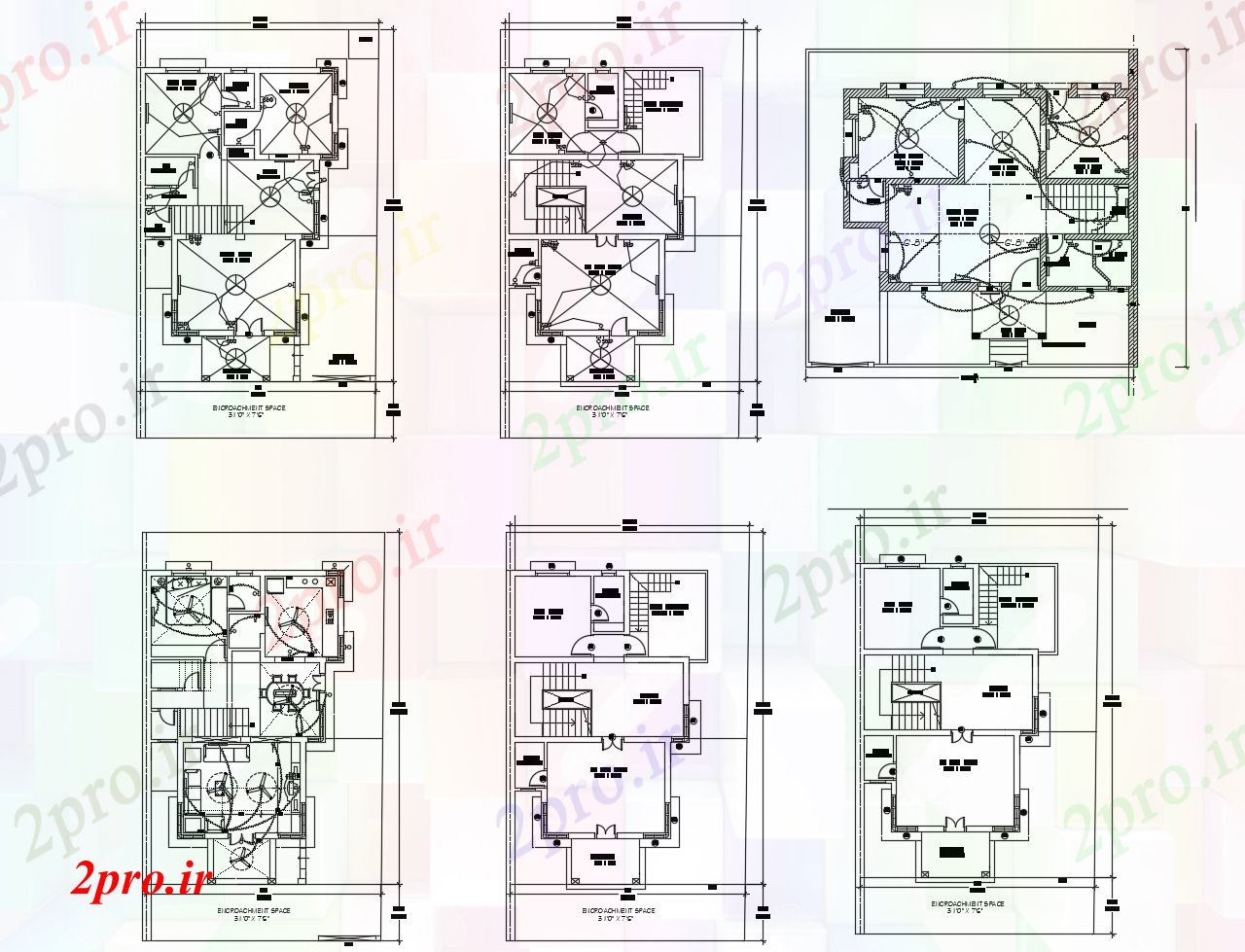 دانلود نقشه طراحی داخلی طرحی برق از طرحی های مسکونی (کد86915)