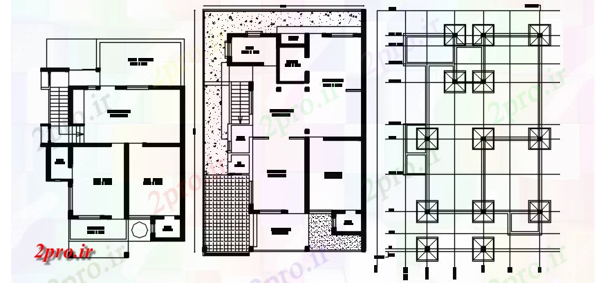 دانلود نقشه مسکونی  ، ویلایی ، آپارتمان  طرحی طبقه از خانه مسکونی با طرحی سقف (کد86935)