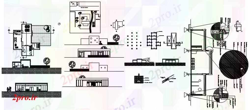 دانلود نقشه ساختمان اداری - تجاری - صنعتی طرحی دفتر را با اطلاعات پایه 27 در 32 متر (کد86970)