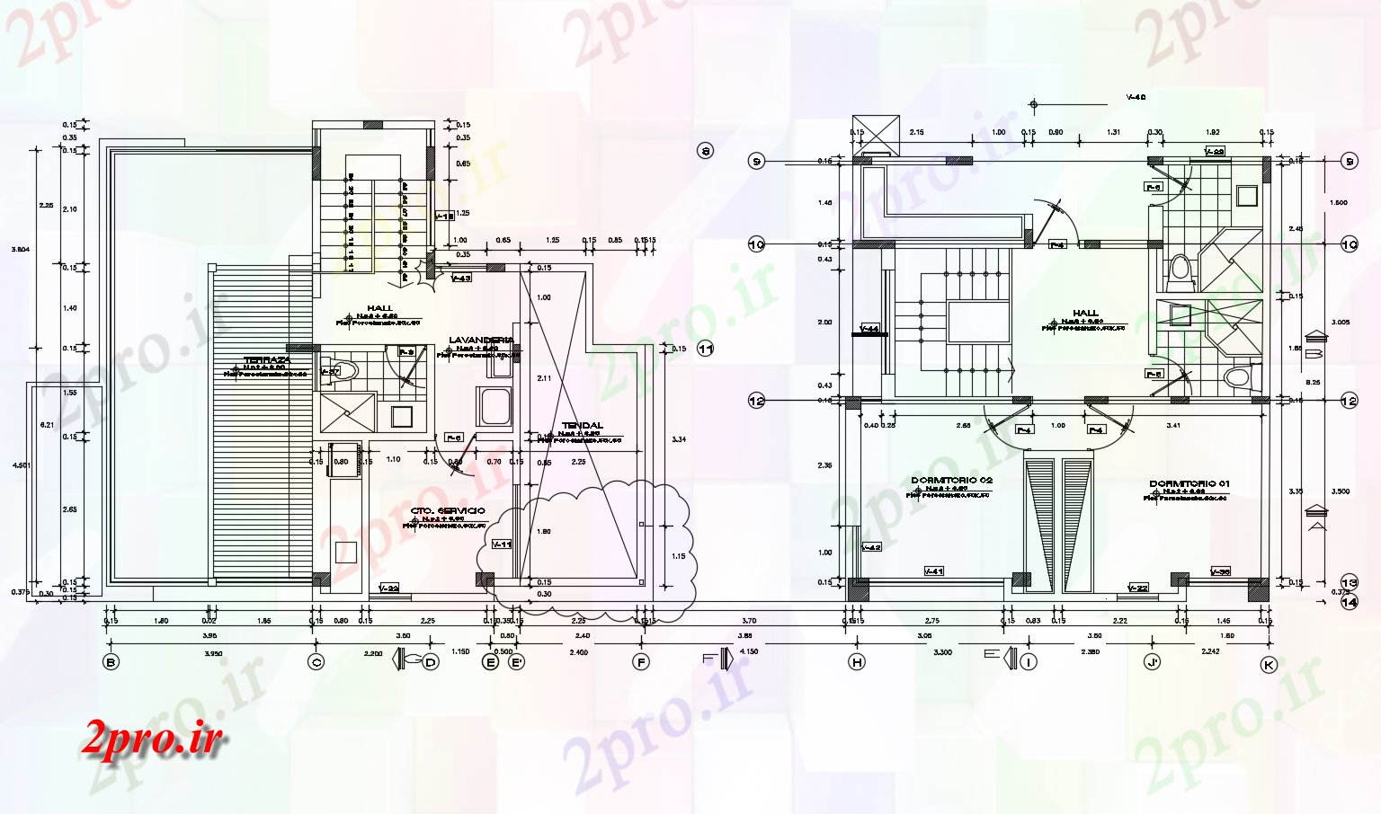 دانلود نقشه خانه های کوچک ، نگهبانی ، سازمانی - طرحی bunglow مسکونی  (کد86985)