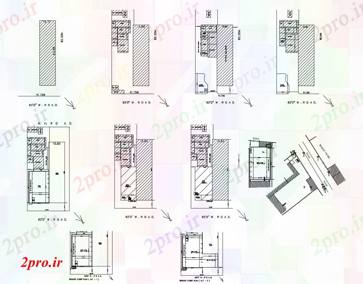 دانلود نقشه ساختمان مرتفعاتوکد از ساخت طرح (کد86999)