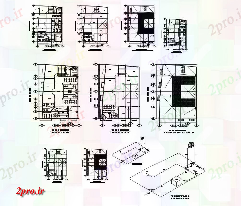 دانلود نقشه هتل - رستوران - اقامتگاه طرحی رستوران 12 در 18 متر (کد87001)