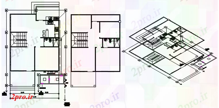 دانلود نقشه مسکونی  ، ویلایی ، آپارتمان    از طرحی لوله کشی ویلا مسکونی (کد87040)