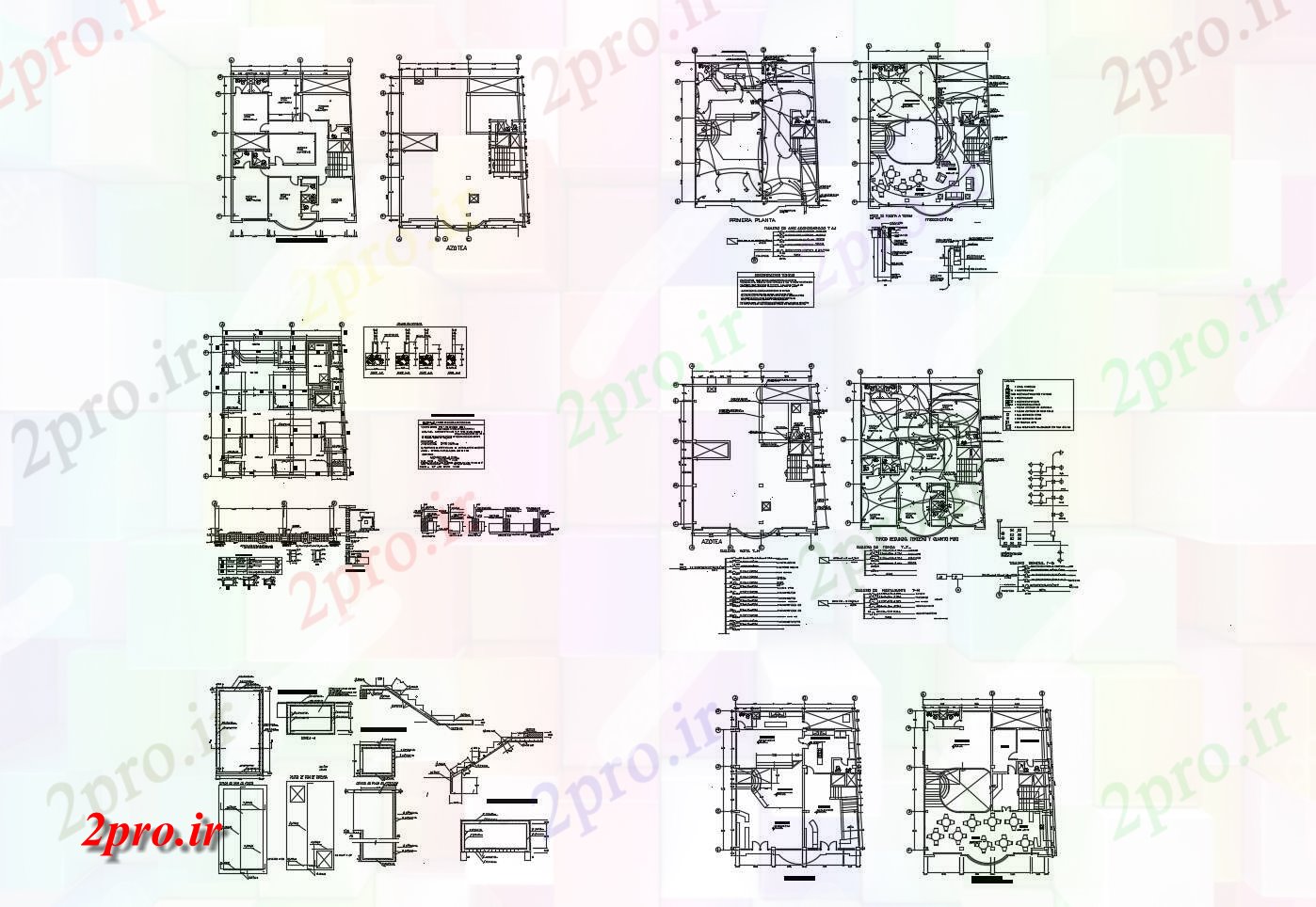 دانلود نقشه مسکونی  ، ویلایی ، آپارتمان  ساختمان هتل با طرحی پایه (کد87046)