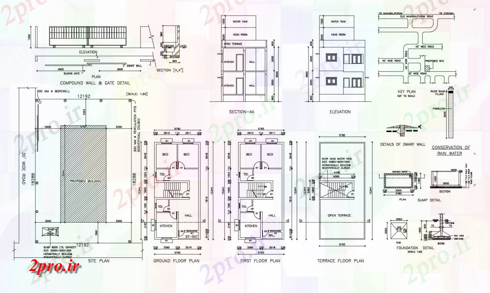 دانلود نقشه مسکونی  ، ویلایی ، آپارتمان  ساختمان مسکونی با پایه و اساس  (کد87103)