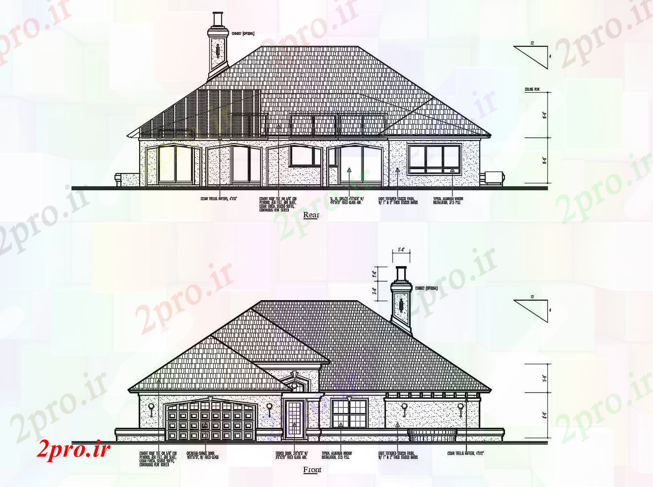 دانلود نقشه خانه های کوچک ، نگهبانی ، سازمانی -   از ویلا  (کد87153)