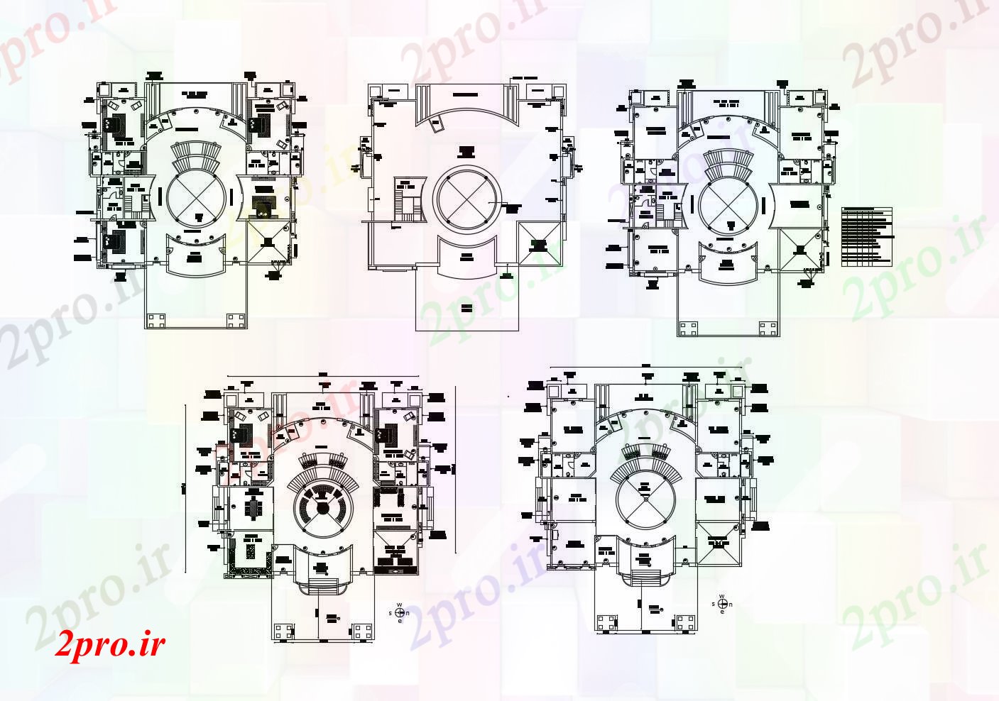 دانلود نقشه خانه های کوچک ، نگهبانی ، سازمانی - طرحی ویلا کار با ابعاد جزئیات  (کد87266)