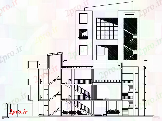 دانلود نقشه ساختمان اداری - تجاری - صنعتی طراحی اداری 13 در 21 متر (کد87272)