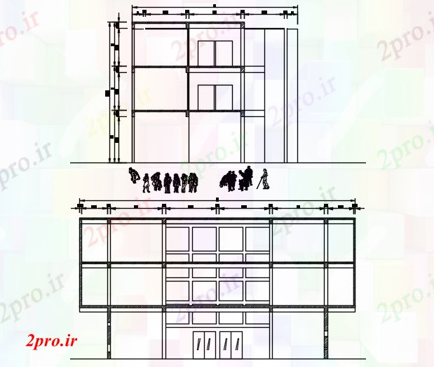 دانلود نقشه ساختمان اداری - تجاری - صنعتی طبقه طراحی ساختمان اداری (کد87274)