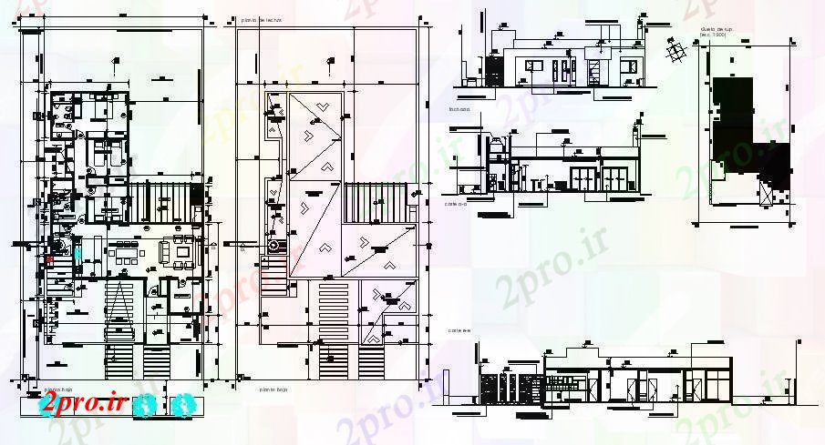 دانلود نقشه مسکونی  ، ویلایی ، آپارتمان  طرحی خانه یک طبقه با ابعاد جزئیات (کد87305)