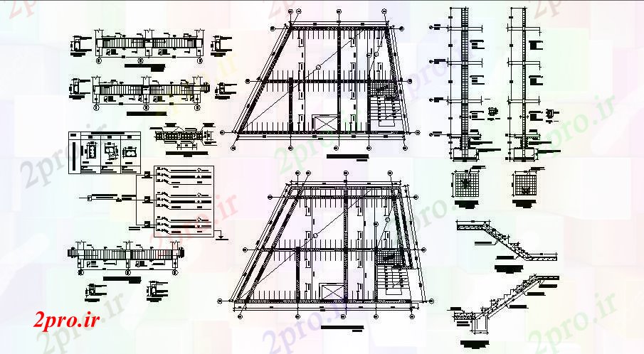 دانلود نقشه مسکونی  ، ویلایی ، آپارتمان  طبقه خانه 1310mtr X 936mtr با ابعاد جزئیات  (کد87313)