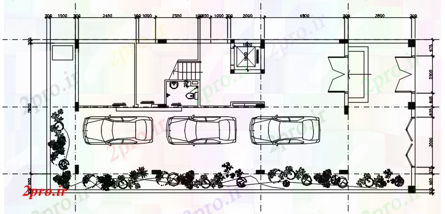 دانلود نقشه مسکونی  ، ویلایی ، آپارتمان   زیرزمین (کد87351)