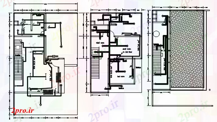 دانلود نقشه مسکونی  ، ویلایی ، آپارتمان  لوله کشی طرحی از خانه (کد87366)