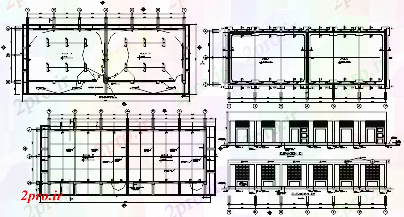 دانلود نقشه مسکونی  ، ویلایی ، آپارتمان  طراحی کلاس درس با ابعاد جزئیات (کد87372)