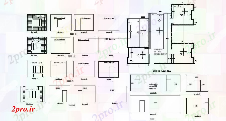 دانلود نقشه مسکونی  ، ویلایی ، آپارتمان  طرحی طبقه از خانه مسکونی با ابعاد جزئیات  (کد87477)