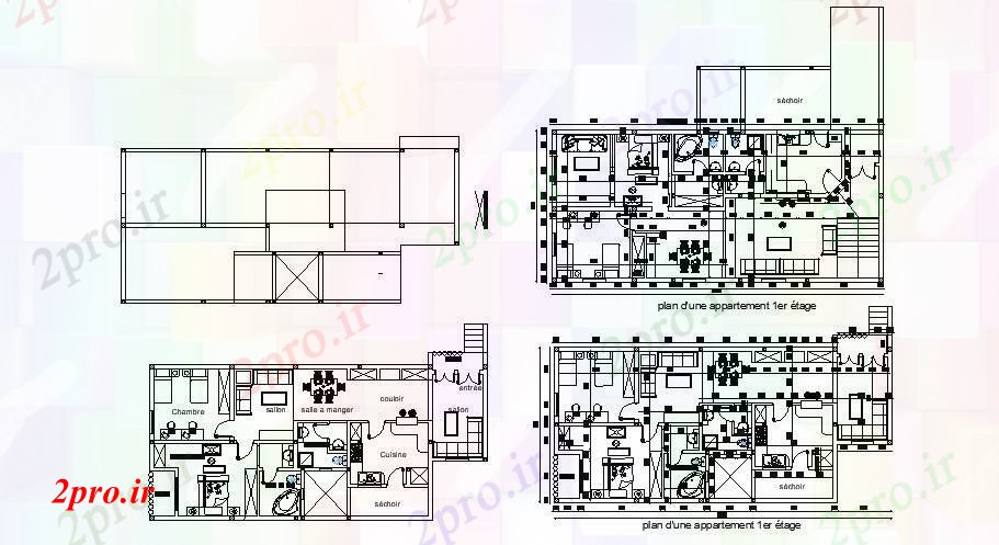 دانلود نقشه خانه های کوچک ، نگهبانی ، سازمانی - ویلا طرحی 1776mtr X 817mtr با ابعاد جزئیات  (کد87490)