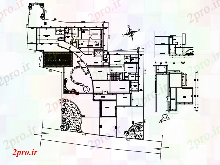 دانلود نقشه مسکونی  ، ویلایی ، آپارتمان  طرحی یک ساختمان مسکونی با ابعاد جزئیات  (کد87566)