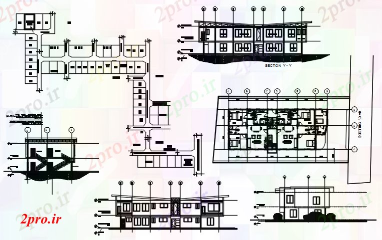 دانلود نقشه دانشگاه ، آموزشکده ، موسسه -  طرحی مرکز آموزش با ابعاد جزئیات (کد87588)