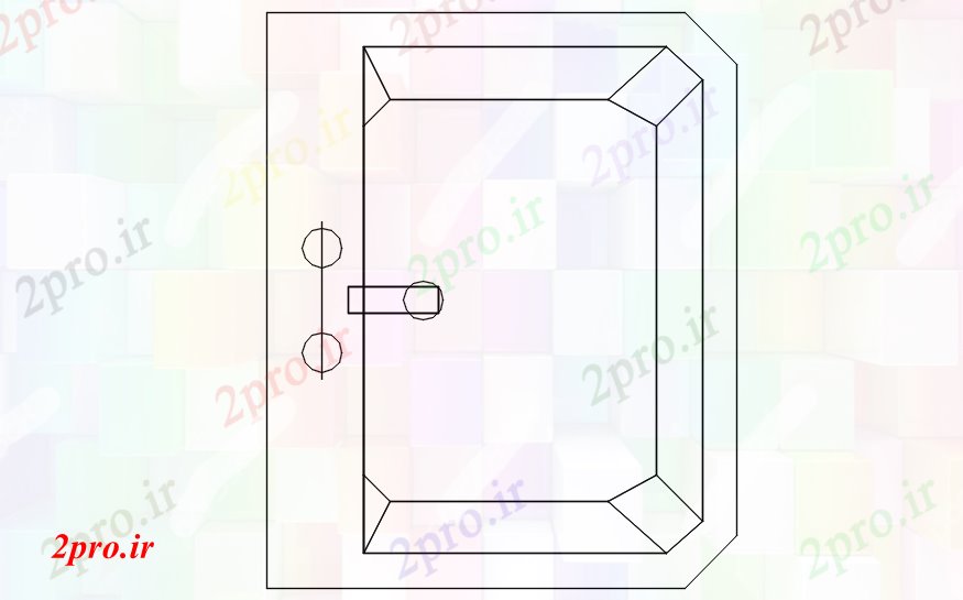 دانلود نقشه تجهیزات بهداشتی  از حوضه (کد87590)