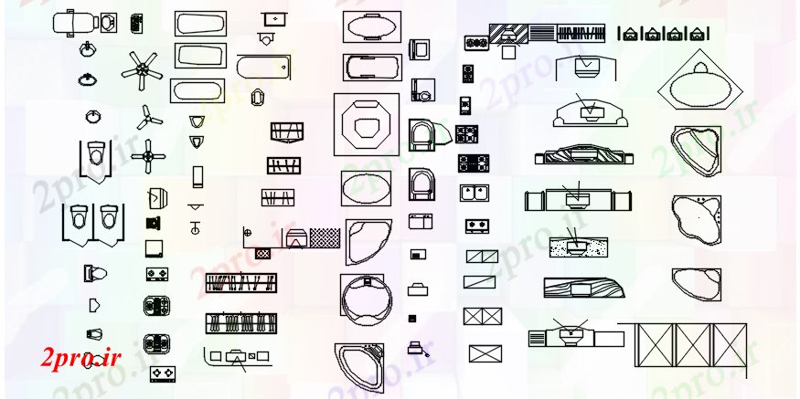 دانلود نقشه تجهیزات بهداشتی   از ثابت حمام (کد87636)