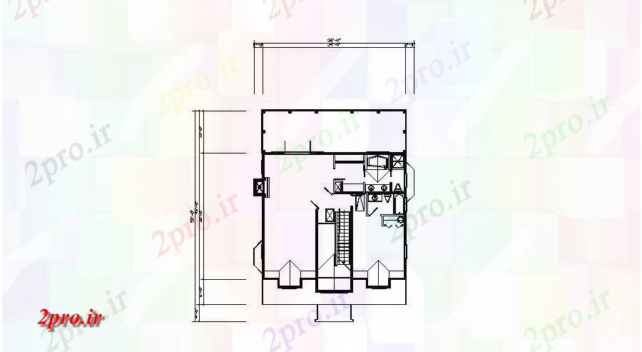 دانلود نقشه مسکونی  ، ویلایی ، آپارتمان  طرحی خانه با ابعاد جزئیات  (کد87672)