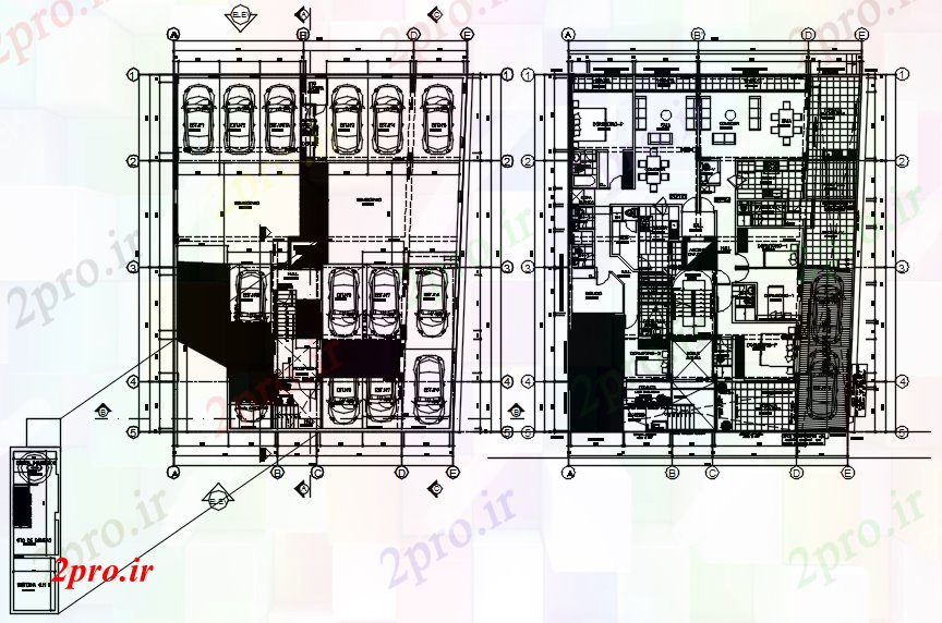 دانلود نقشه مسکونی  ، ویلایی ، آپارتمان  طرحی آپارتمان   1730mtr X 2110mtr با ابعاد جزئیات  (کد87680)