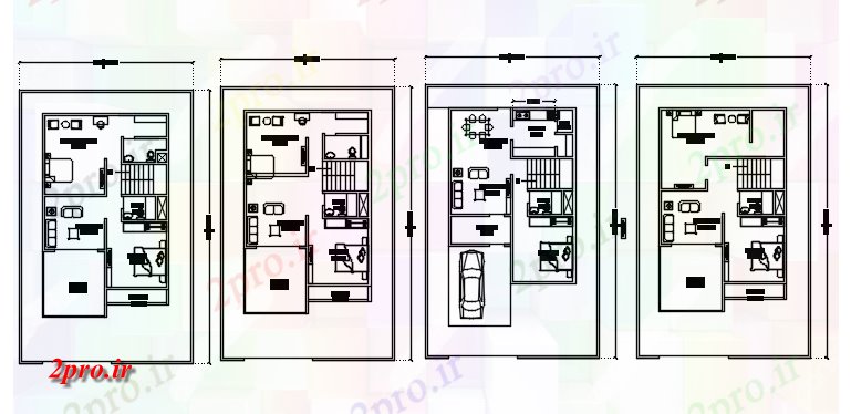 دانلود نقشه مسکونی  ، ویلایی ، آپارتمان  طرحی طبقه از خانه طراحی با جزئیات مبلمان  (کد87685)