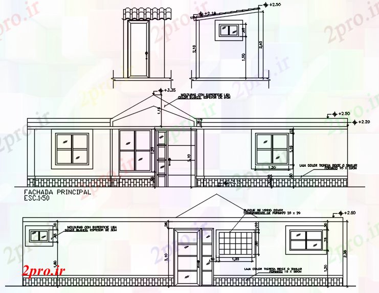 دانلود نقشه مسکونی  ، ویلایی ، آپارتمان  طراحی خانه با نما  (کد87736)