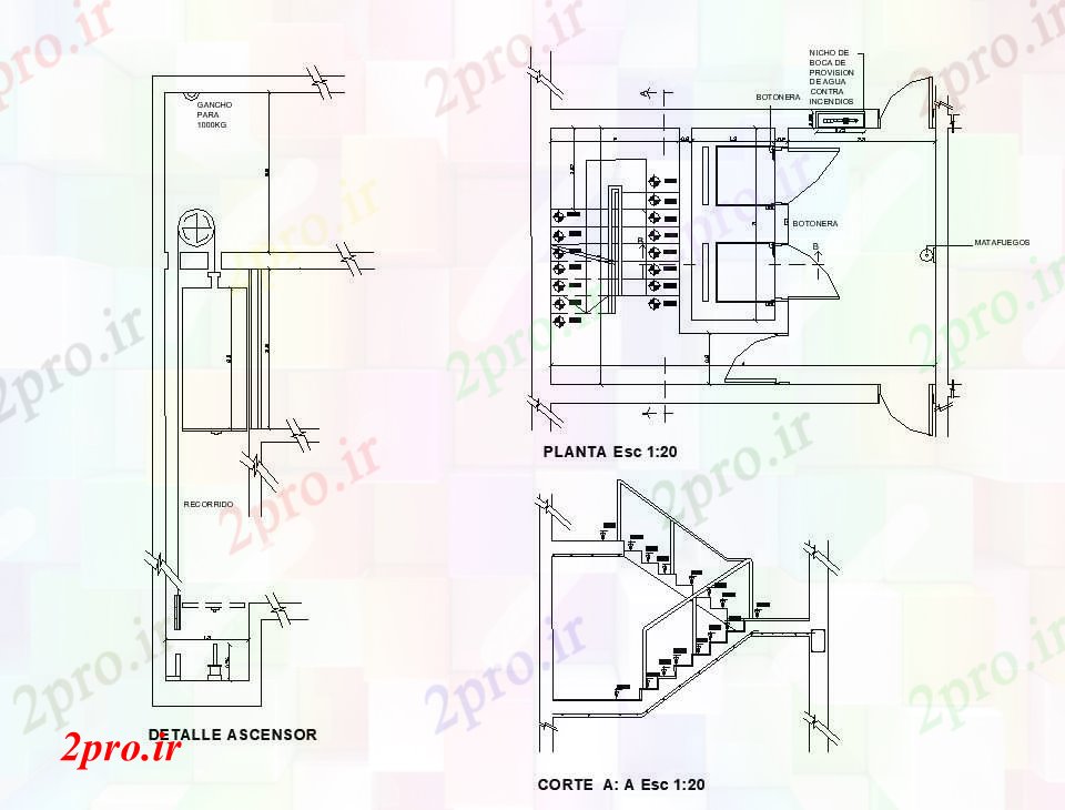 دانلود نقشه مسکونی  ، ویلایی ، آپارتمان   راه پله با ابعاد جزئیات (کد87776)