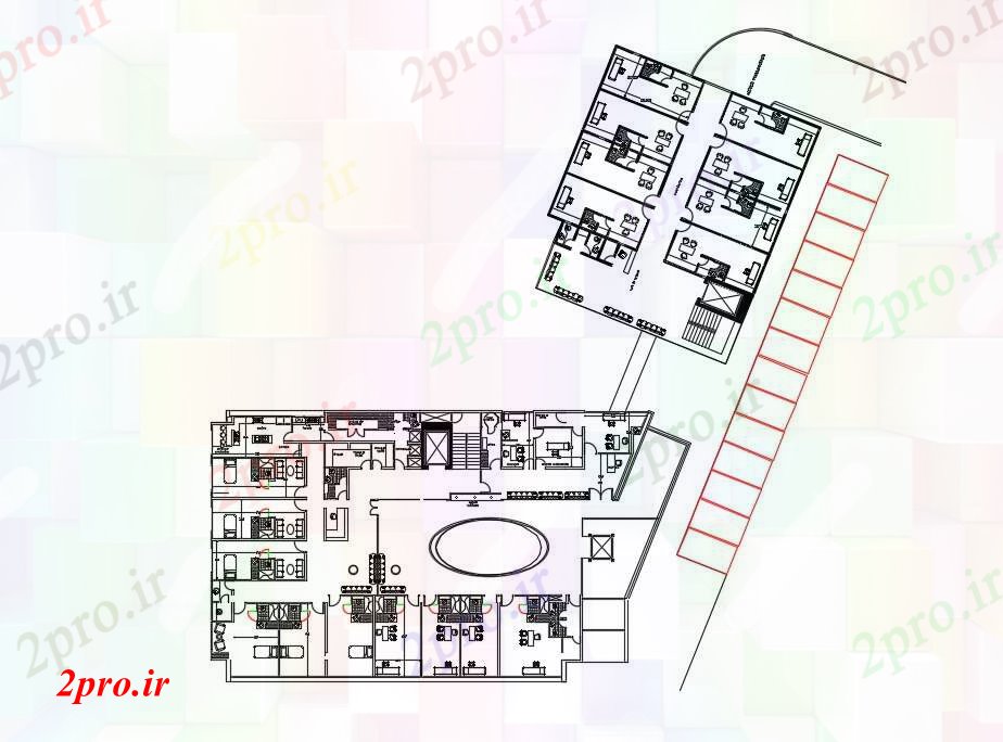 دانلود نقشه بیمارستان -  درمانگاه -  کلینیک طراحی مرکز بهداشت  (کد87789)