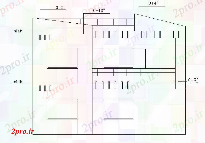 دانلود نقشه مسکونی  ، ویلایی ، آپارتمان   از 2 طبقه خانه طراحی (کد87799)