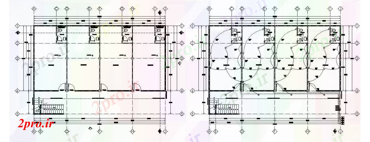 دانلود نقشه طراحی داخلی طرحی برق از یک فروشگاه خرده فروشی (کد87810)