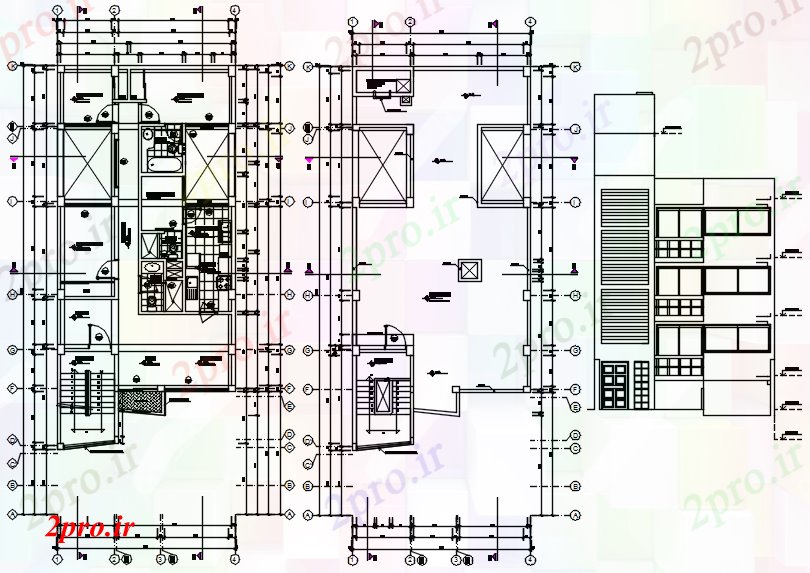 دانلود نقشه مسکونی  ، ویلایی ، آپارتمان  طرحی آپارتمان   790mtr X 1995mtr با ابعاد جزئیات (کد87829)