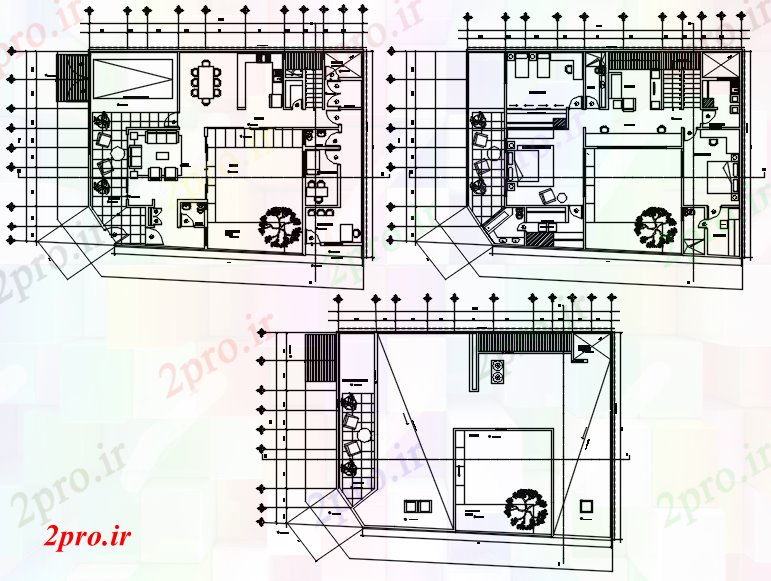 دانلود نقشه مسکونی  ، ویلایی ، آپارتمان  خانه طراحی 1743mtr X 1315mtr با ابعاد جزئیات  (کد87841)